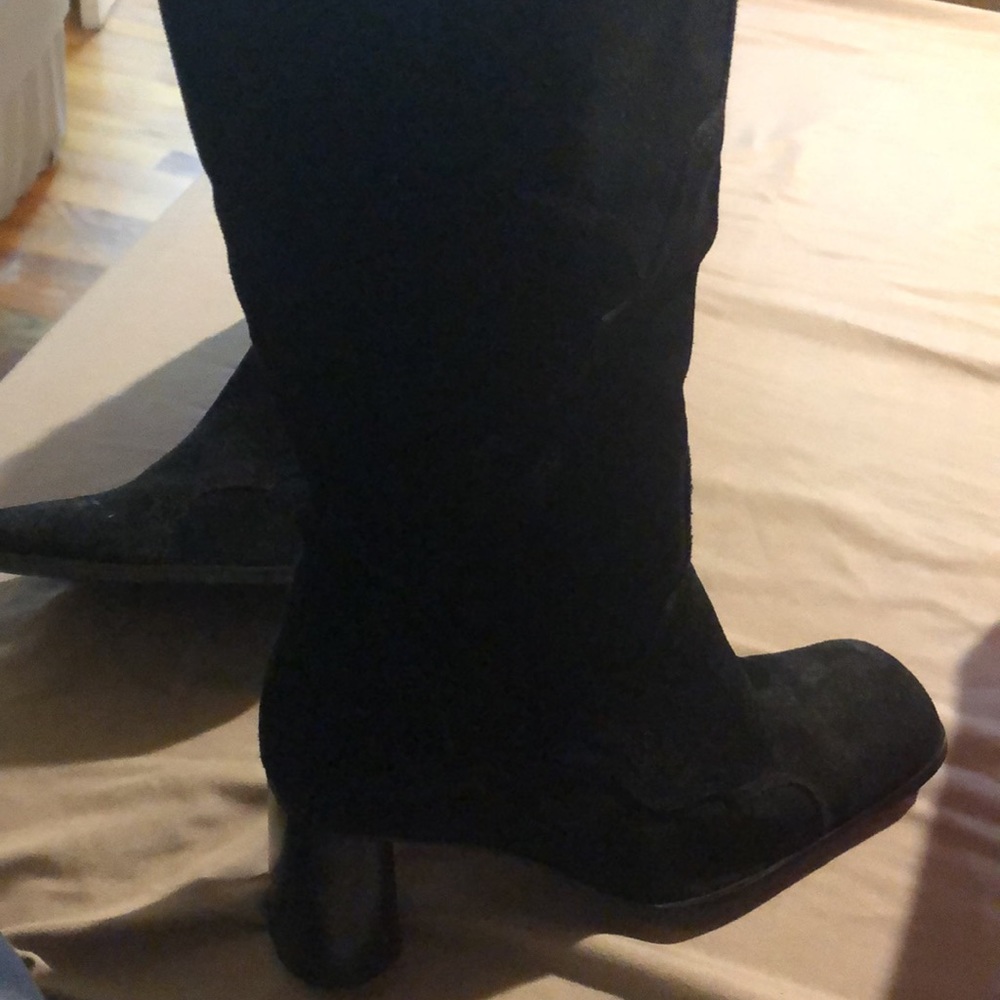 Black suede boots - Picture 4 of 5
